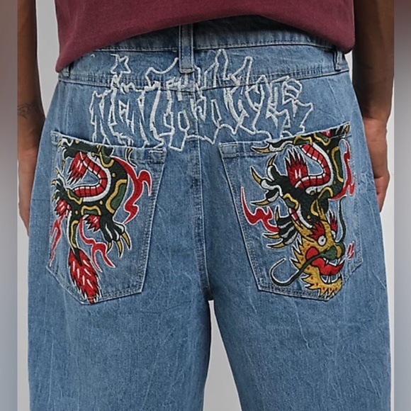 Zumiez Ninth Hall Ambush Medium Blue Loose Fit Jeans - Picture 2 of 8